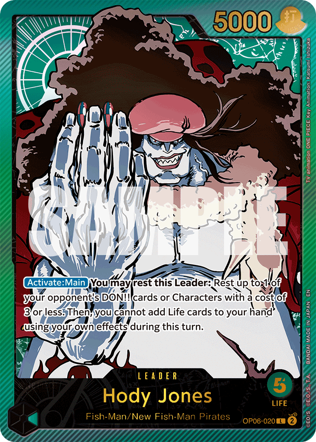 Hody Jones OP06-020 SP Alt Art card, Wings of the Captain