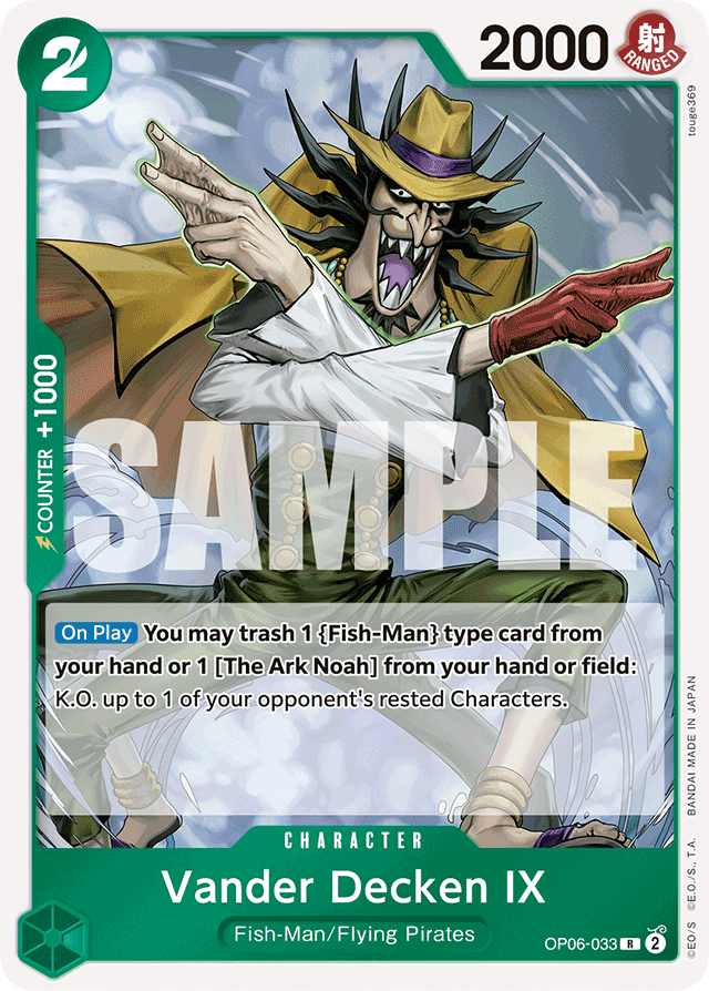 Vander Decken IX OP06-033 card, Wings of the Captain