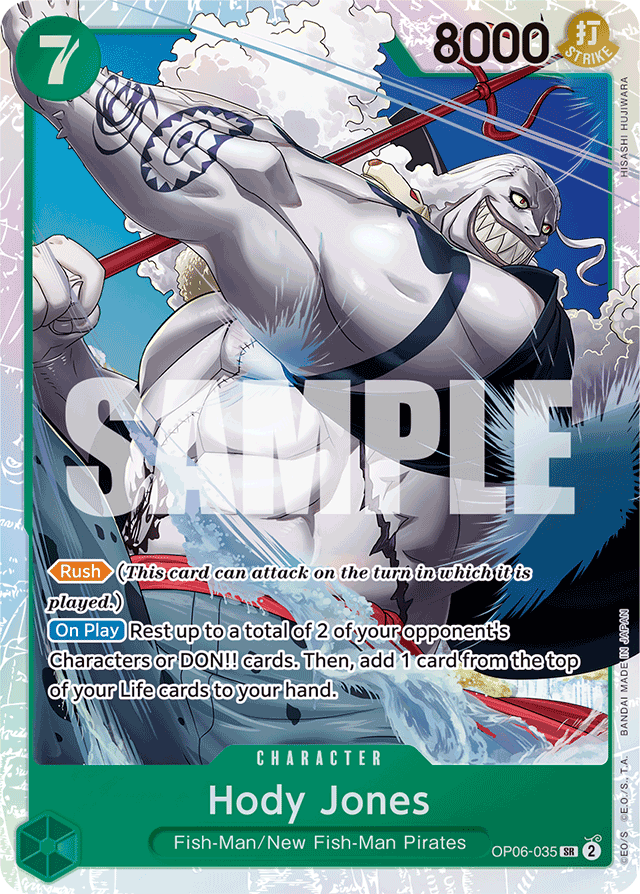 Hody Jones OP06-035 card, Wings of the Captain