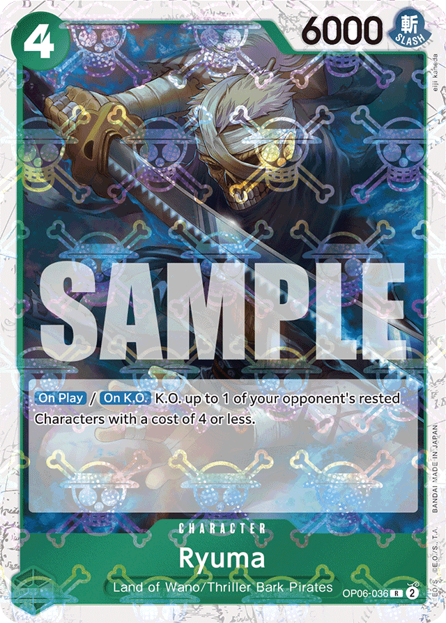 Ryuma OP06-036 Jolly Roger Foil card, Wings of the Captain