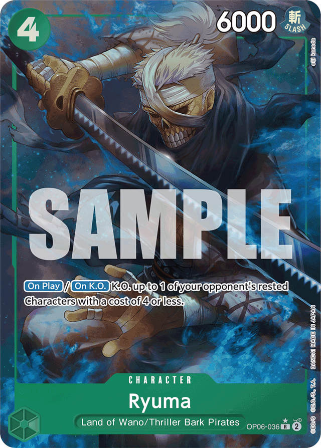 Ryuma OP06-036 Full Art card, Wings of the Captain