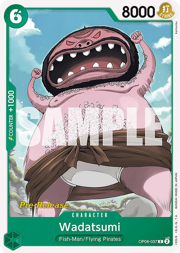 Wadatsumi OP06-037 Pre-Release Stamp card, Wings of the Captain