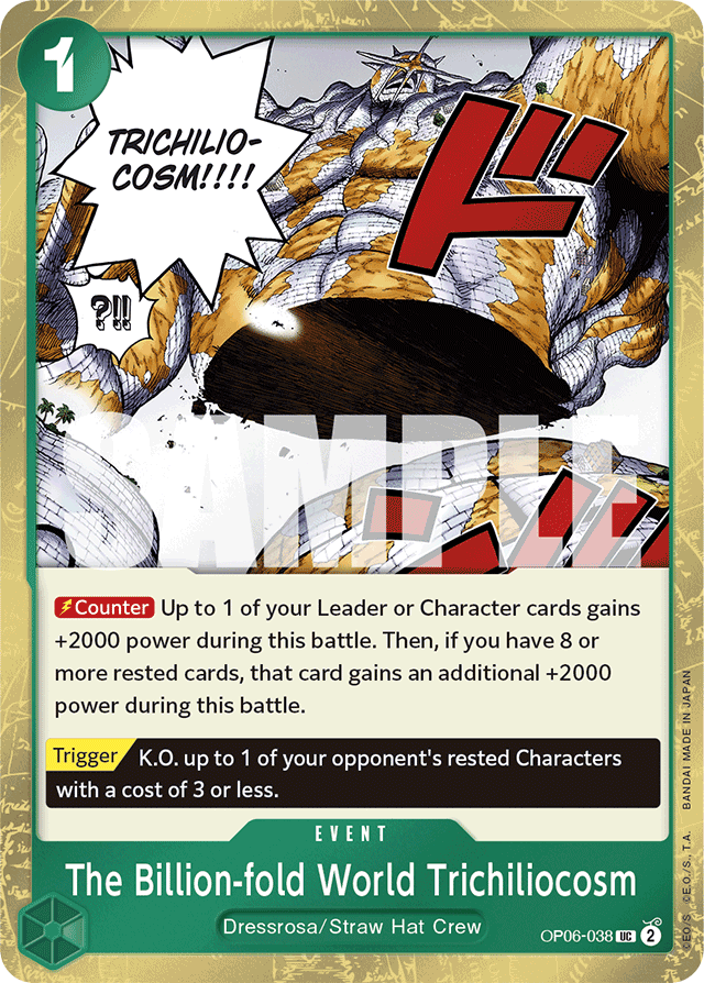 The Billion-fold World Trichiliocosm OP06-038 Textured Foil card, Wings of the Captain