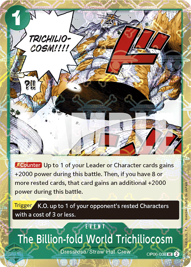 The Billion-fold World Trichiliocosm OP06-038 Jolly Roger Foil card, Wings of the Captain
