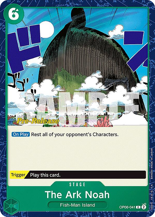 The Ark Noah OP06-041 Pre-Release Stamp card, Wings of the Captain