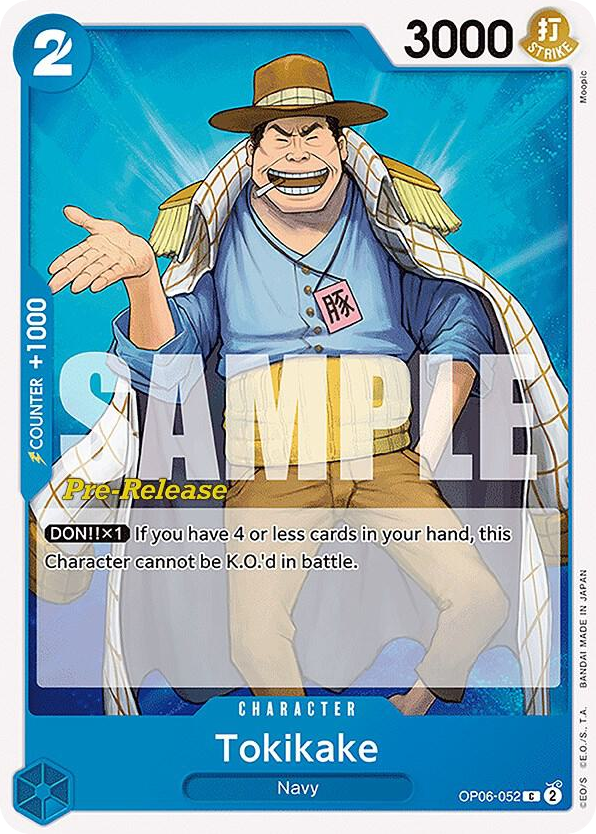 Tokikake OP06-052 Pre-Release Stamp card, Wings of the Captain
