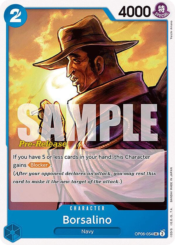 Borsalino OP06-054 Pre-Release Stamp card, Wings of the Captain
