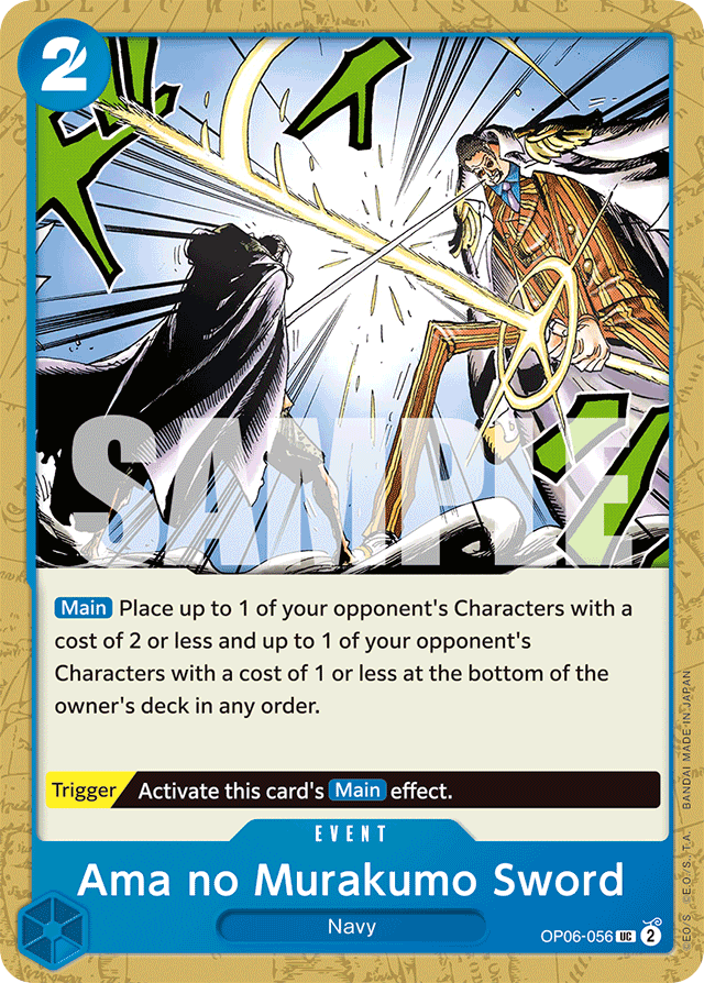 Ama no Murakumo Sword OP06-056 card, Wings of the Captain