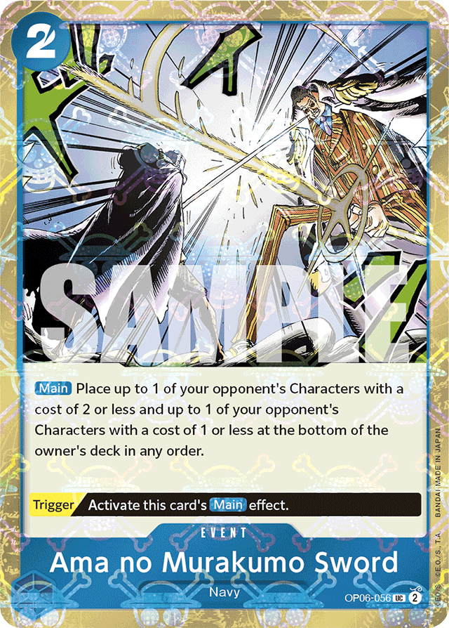 Ama no Murakumo Sword OP06-056 Jolly Roger Foil card, Wings of the Captain