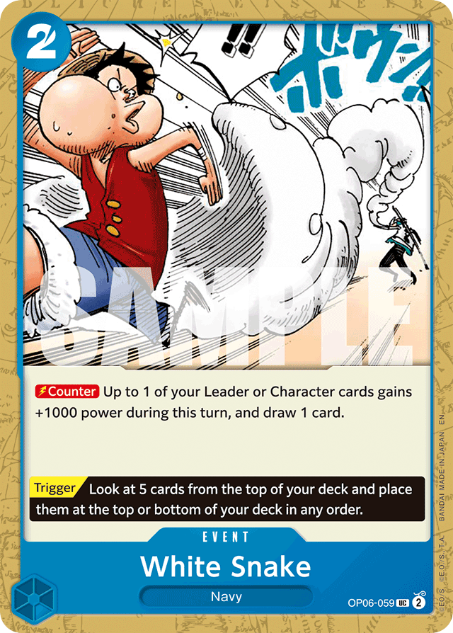 White Snake OP06-059 Reprint card, Wings of the Captain
