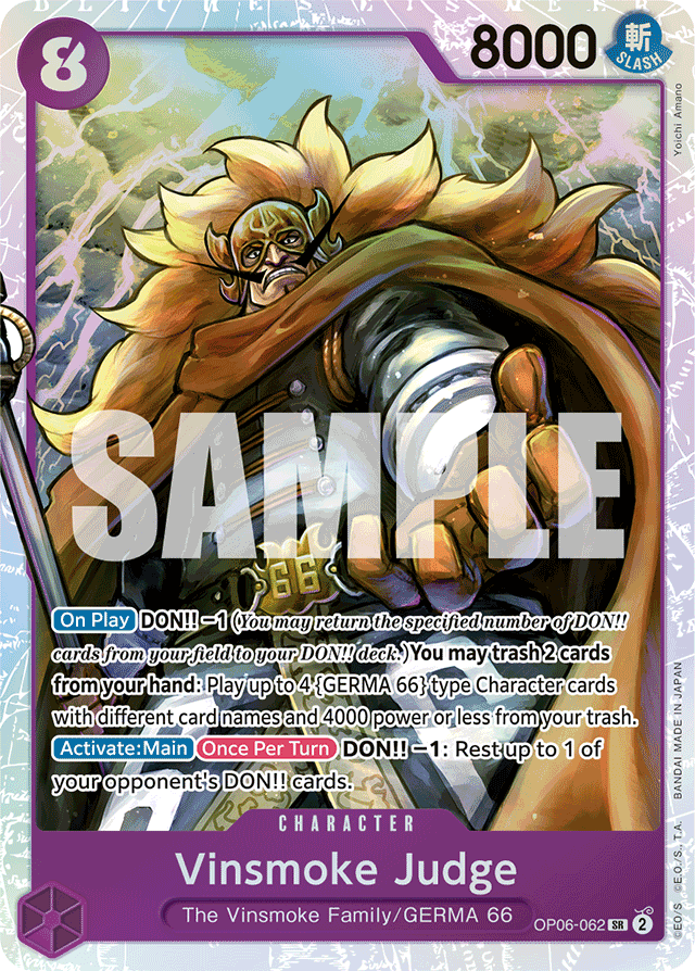 Vinsmoke Judge OP06-062 card, Wings of the Captain