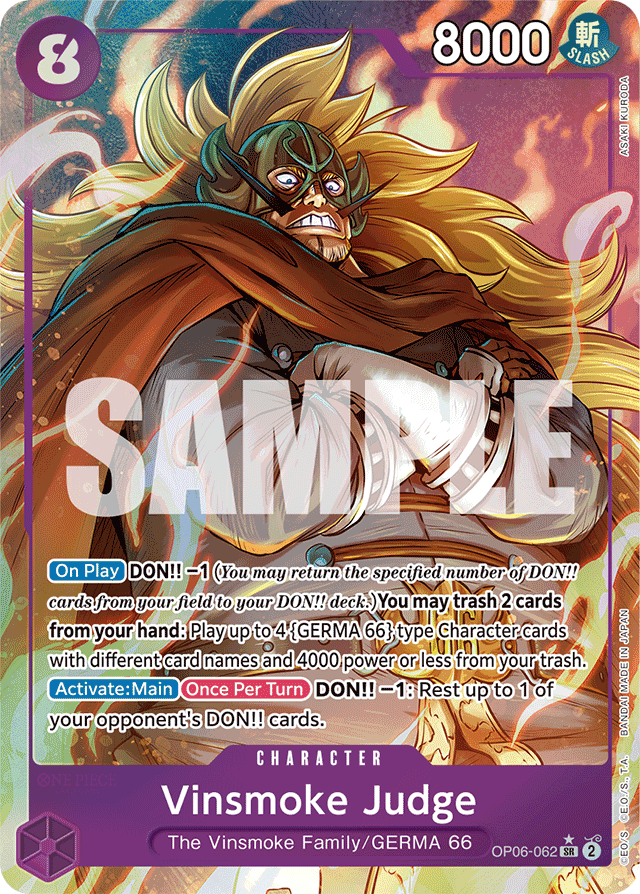 Vinsmoke Judge OP06-062 Alt Art card, Wings of the Captain