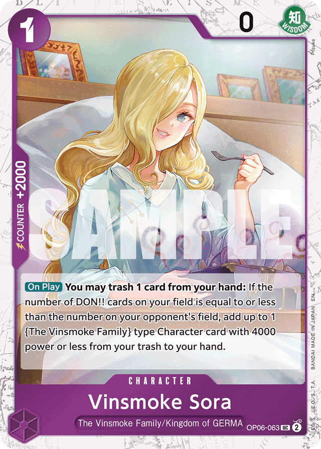 Vinsmoke Sora OP06-063 Jolly Roger Foil card, Wings of the Captain