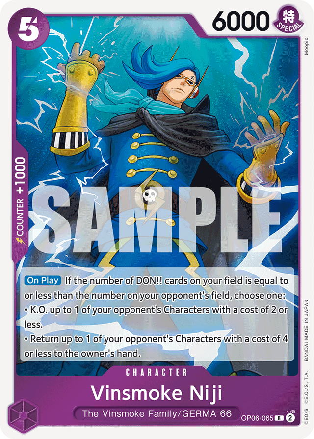 Vinsmoke Niji OP06-065 card, Wings of the Captain