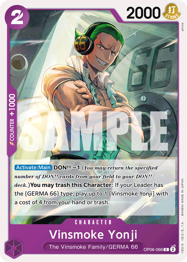 Vinsmoke Yonji OP06-066 card, Wings of the Captain