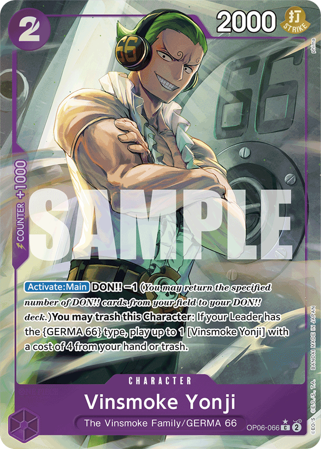 Vinsmoke Yonji OP06-066 Full Art card, Wings of the Captain