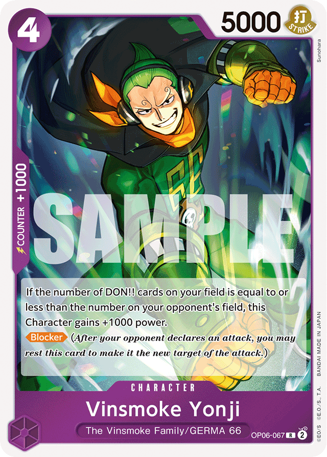 Vinsmoke Yonji OP06-067 card, Wings of the Captain