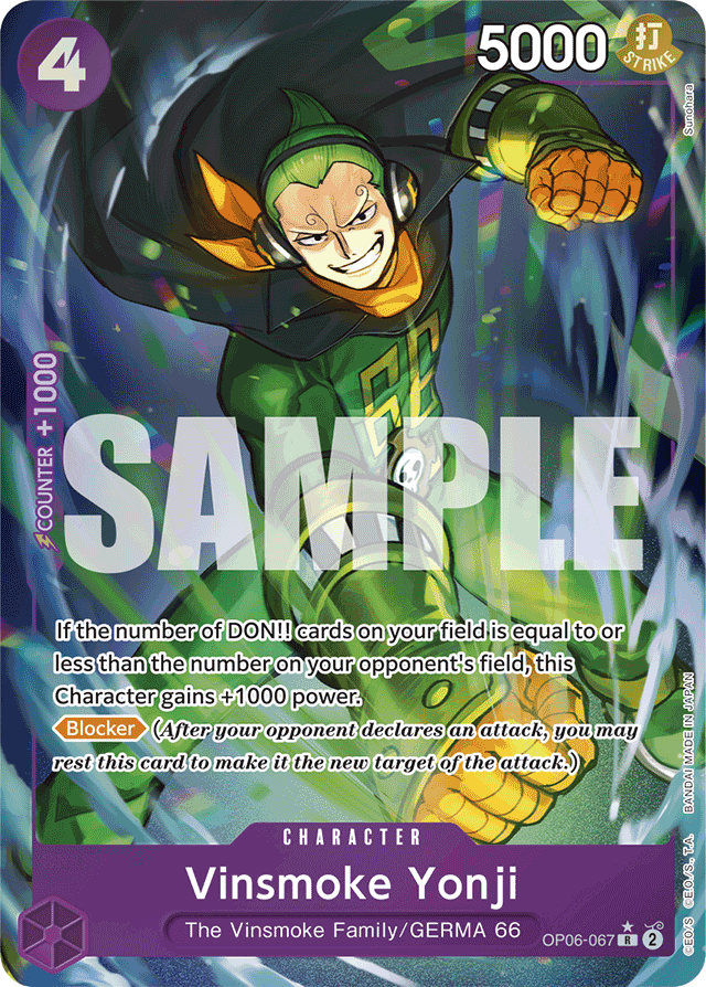 Vinsmoke Yonji OP06-067 Full Art card, Wings of the Captain