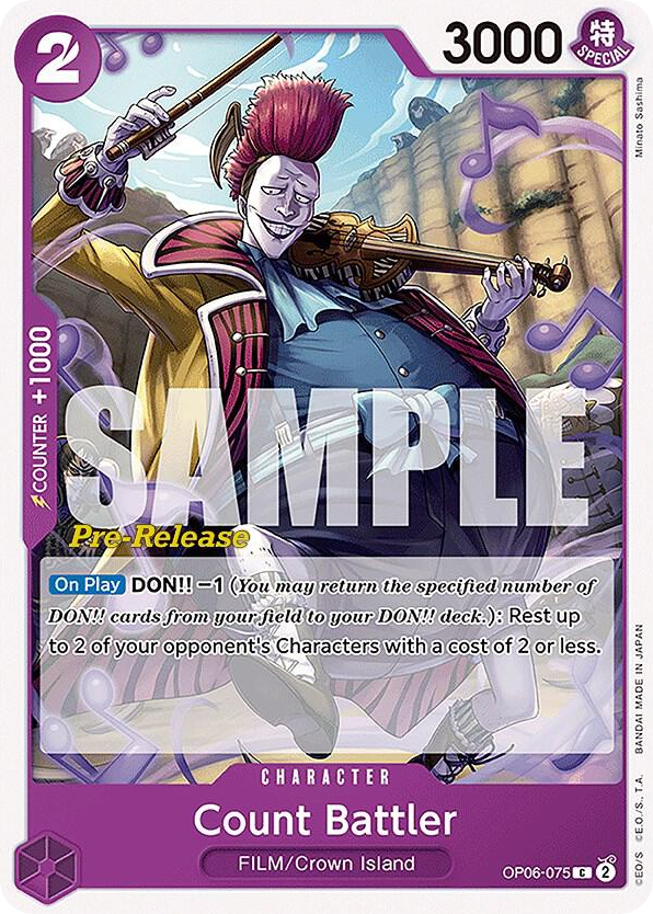 Count Battler OP06-075 Pre-Release Stamp card, Wings of the Captain
