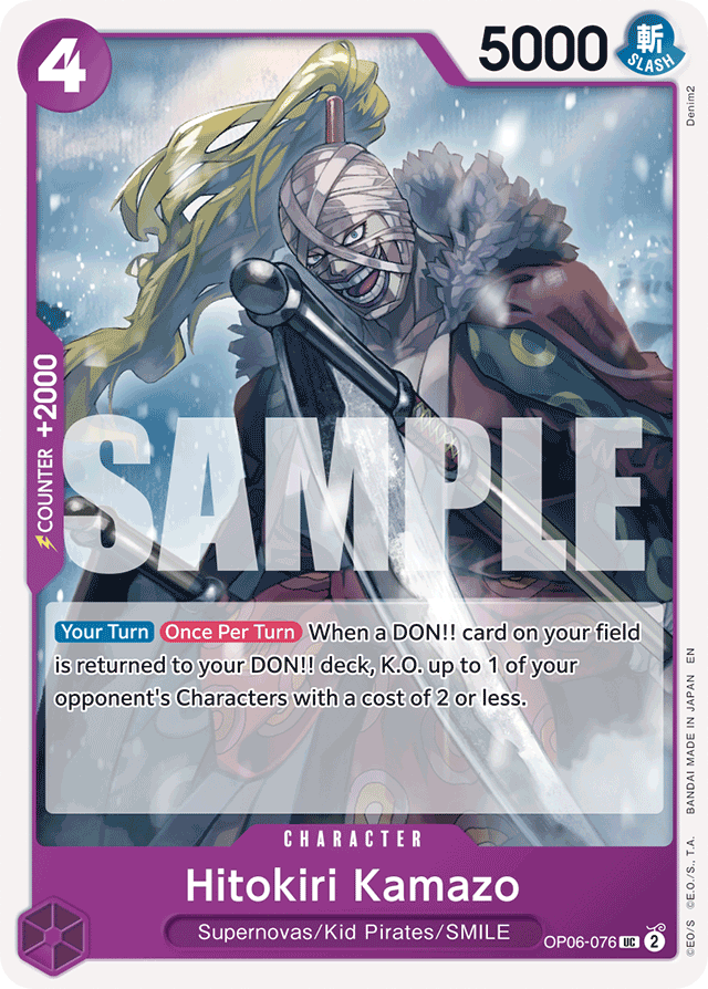 Hitokiri Kamazo OP06-076 Reprint card, Wings of the Captain