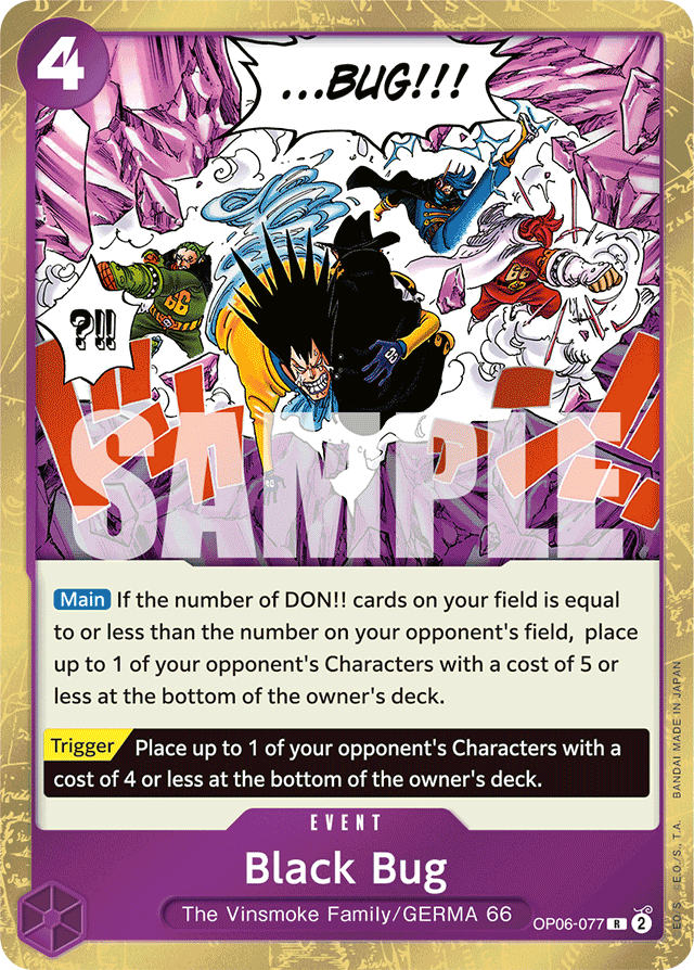 Black Bug OP06-077 card, Wings of the Captain