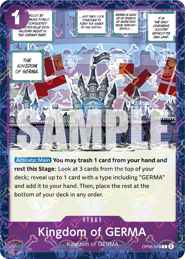 Kingdom of GERMA OP06-079 Jolly Roger Foil card, Wings of the Captain