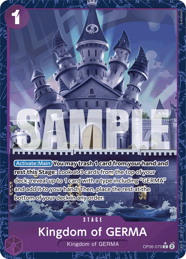 Kingdom of GERMA OP06-079 Premium Alt Art card, Wings of the Captain