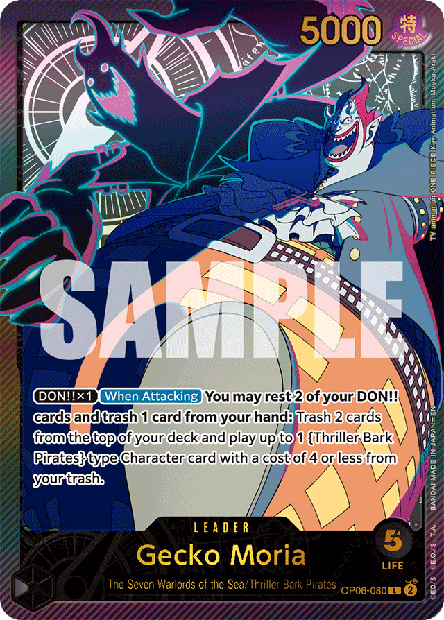 Gecko Moria OP06-080 SP Alt Art card, Wings of the Captain