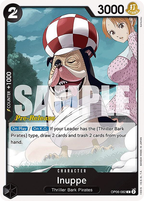 Inuppe OP06-082 Pre-Release Stamp card, Wings of the Captain
