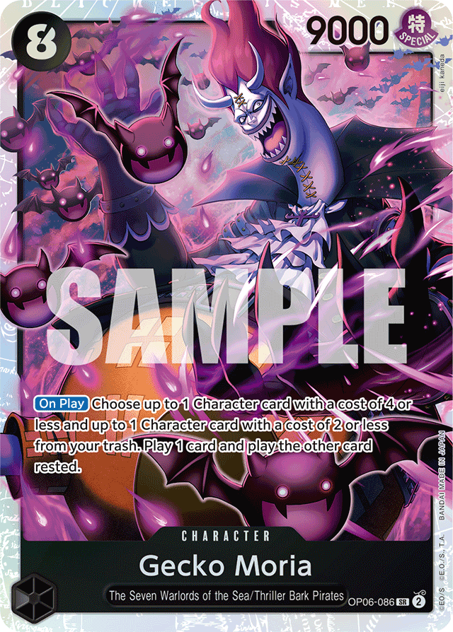 Gecko Moria OP06-086 card, Wings of the Captain