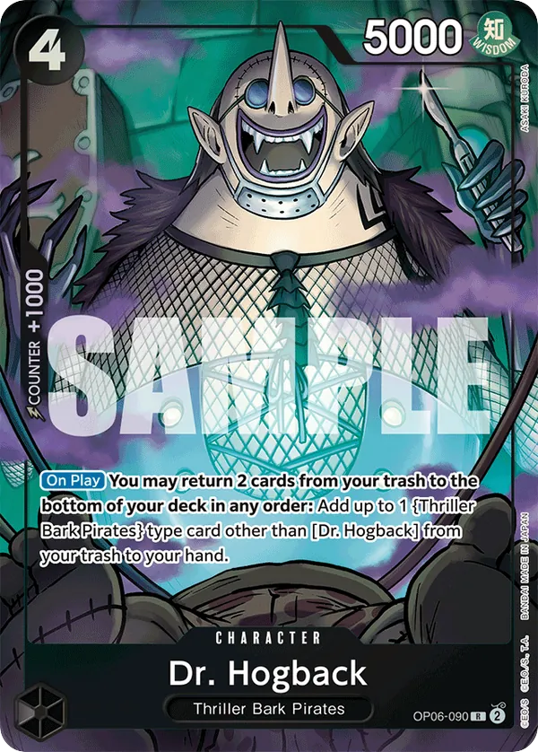 Dr. Hogback OP06-090 Full Art card, Wings of the Captain