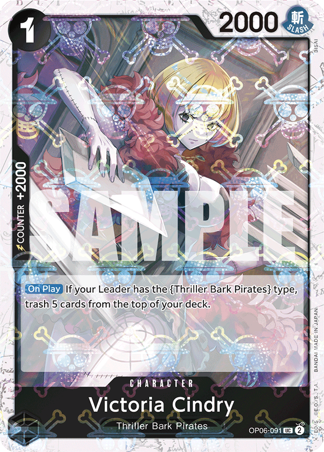 Victoria Cindry OP06-091 Jolly Roger Foil card, Wings of the Captain