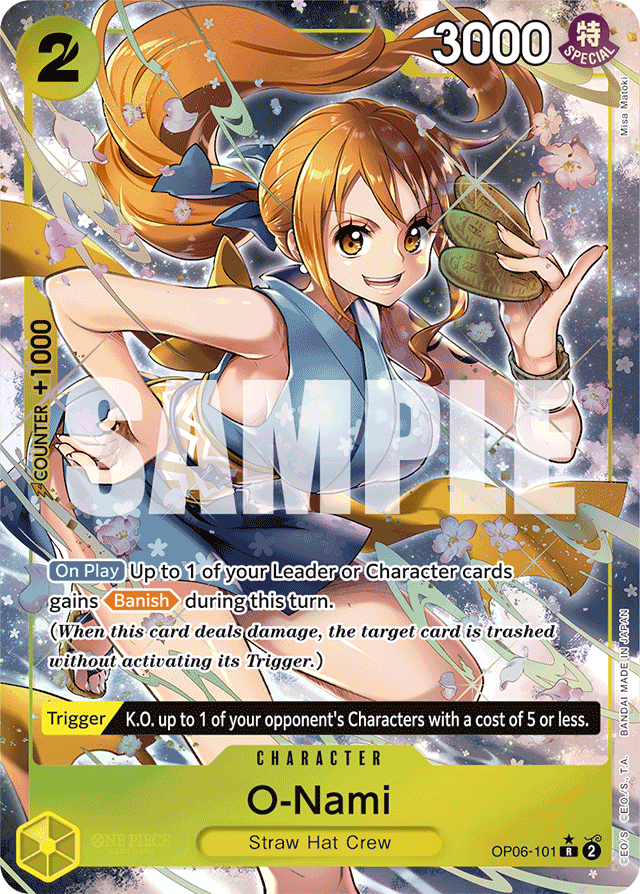 O-Nami OP06-101 Alt Art card, Wings of the Captain