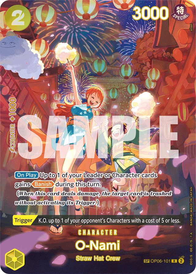 O-Nami OP06-101 SP Alt Art card, Wings of the Captain