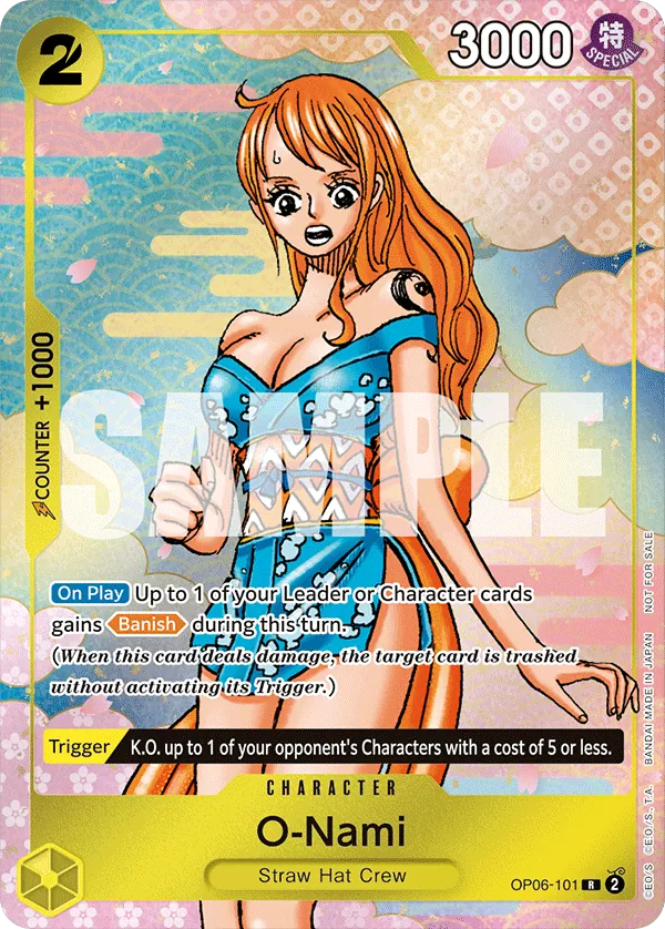 O-Nami OP06-101 Event Pack Vol. 5 Alt Art card, Wings of the Captain