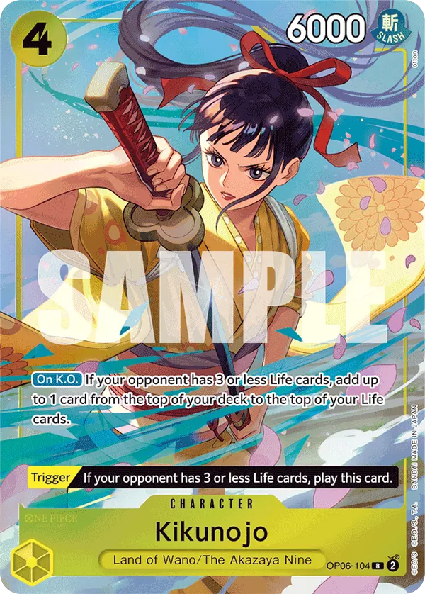 Kikunojo OP06-104 Best Selection Vol. 2 Alt Art card, Wings of the Captain
