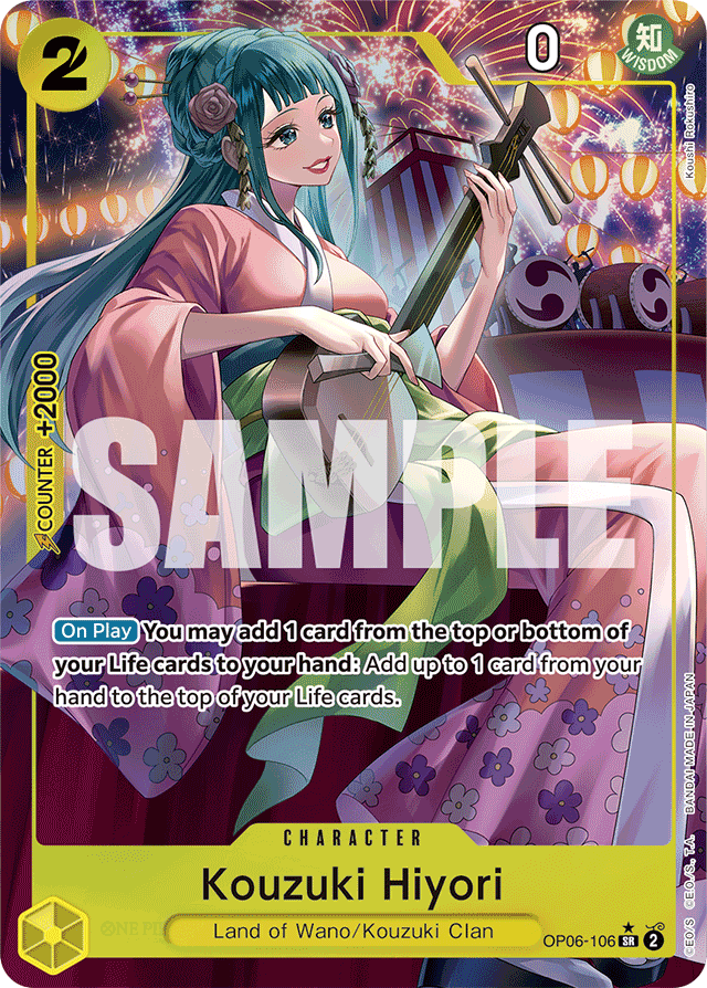 Kouzuki Hiyori OP06-106 Alt Art card, Wings of the Captain