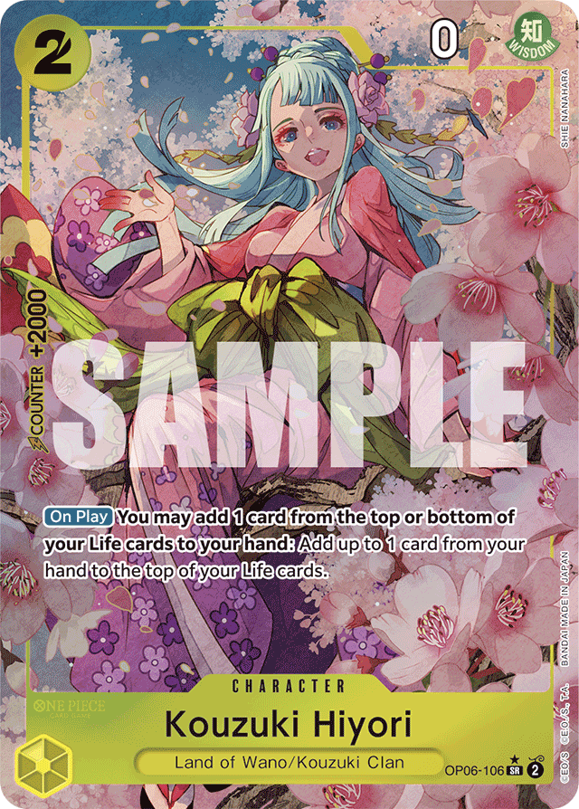 Kouzuki Hiyori OP06-106 Premium Alt Art card, Wings of the Captain