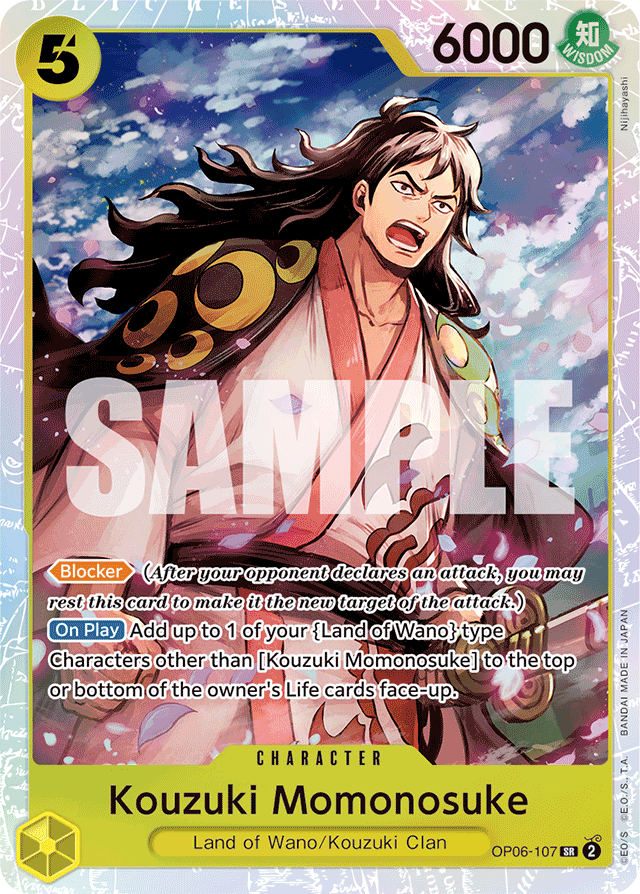 Kouzuki Momonosuke OP06-107 card, Wings of the Captain