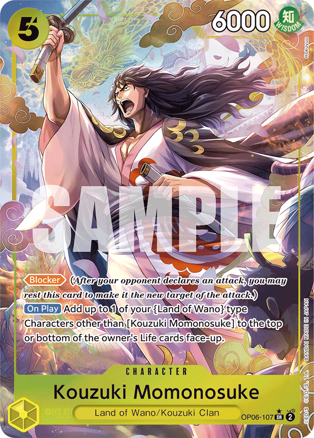 Kouzuki Momonosuke OP06-107 Alt Art card, Wings of the Captain