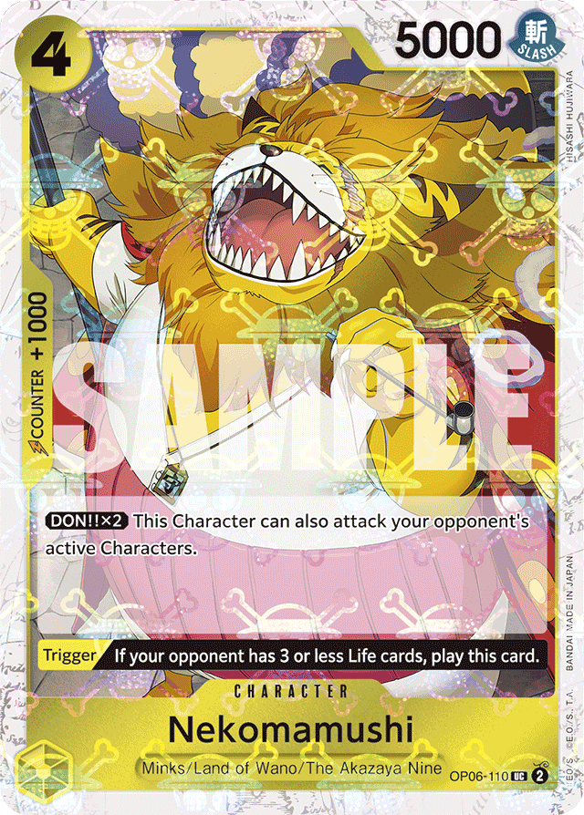 Nekomamushi OP06-110 Jolly Roger Foil card, Wings of the Captain