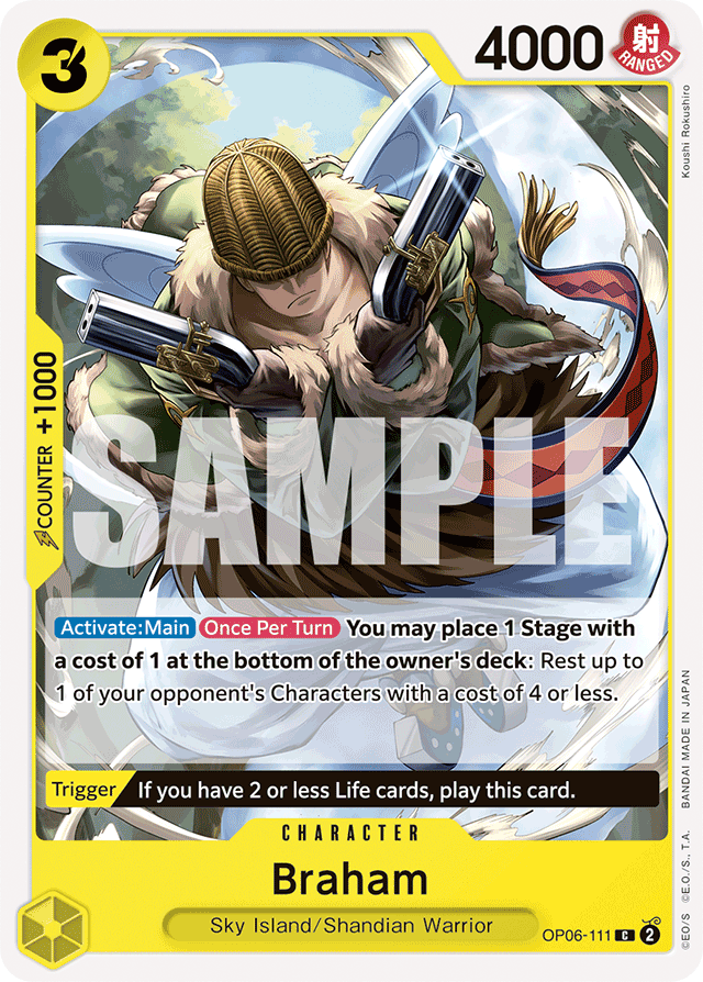 Braham OP06-111 card, Wings of the Captain