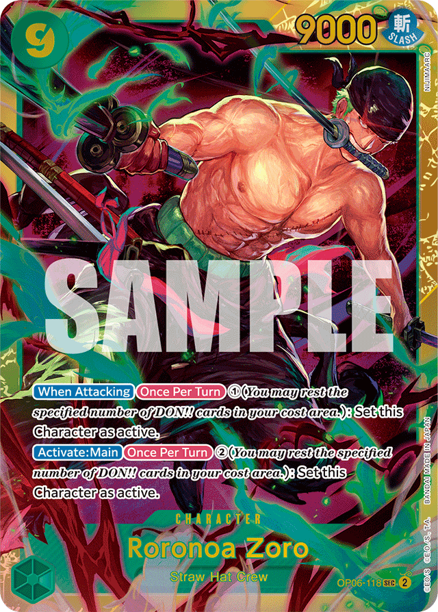 Roronoa Zoro OP06-118 card, Wings of the Captain