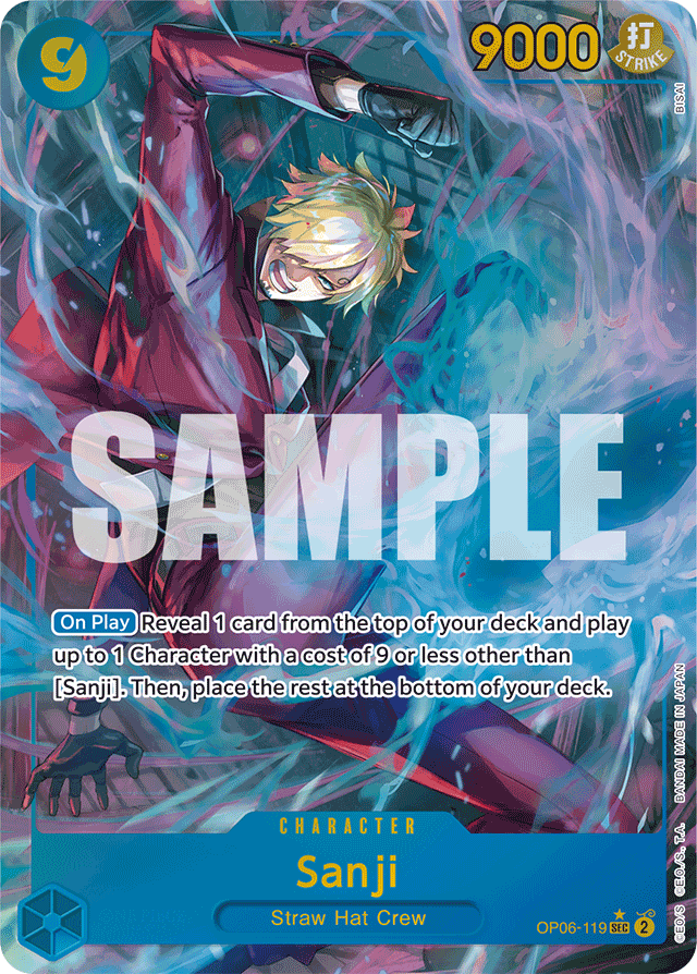 Sanji OP06-119 Alt Art card, Wings of the Captain