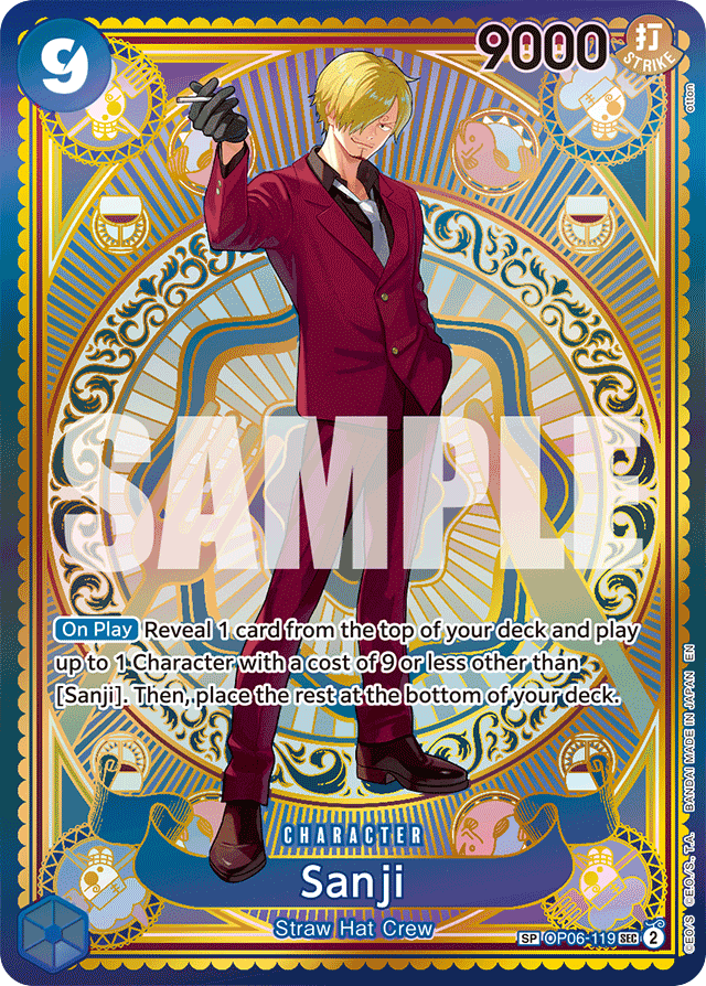 Sanji OP06-119 SP Alt Art card, Wings of the Captain