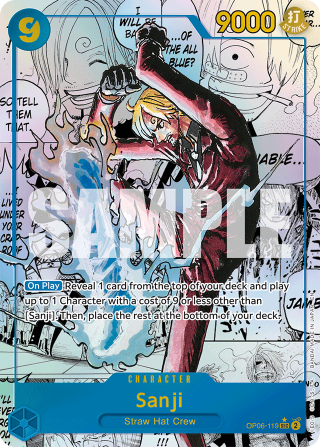 Sanji OP06-119 Manga Alt Art card, Wings of the Captain
