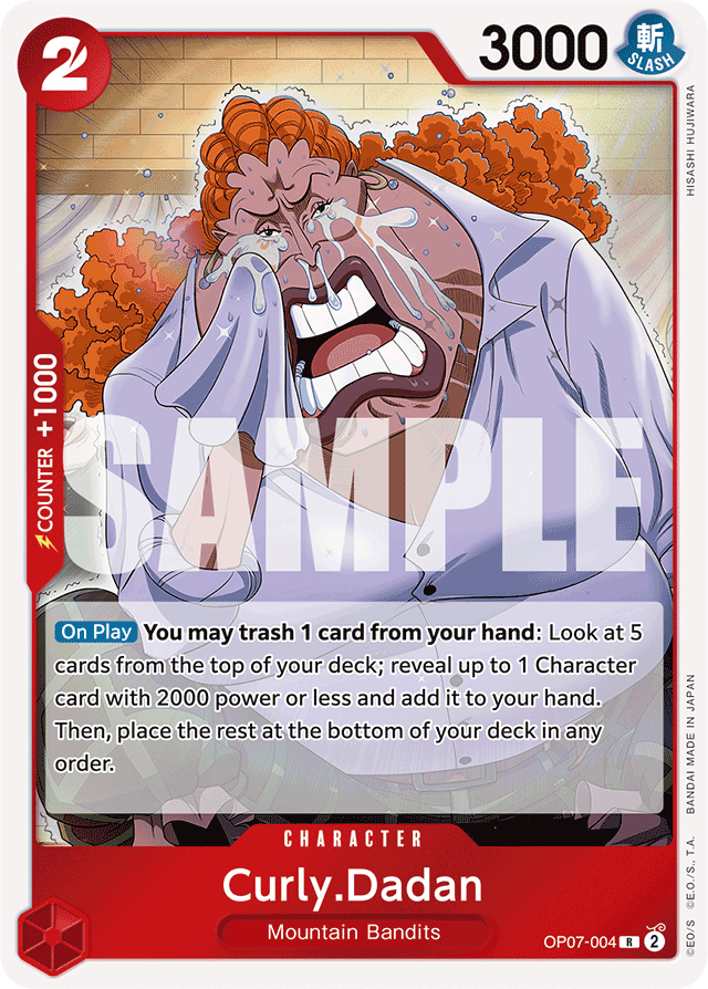 Curly.Dadan OP07-004 card, 500 Years In The Future