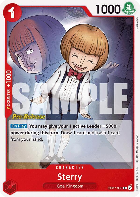 Sterry OP07-006 Pre-Release Stamp card, 500 Years In The Future