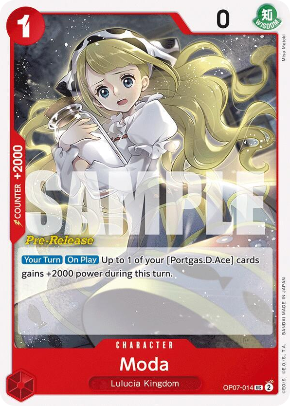 Moda OP07-014 Pre-Release Stamp card, 500 Years In The Future