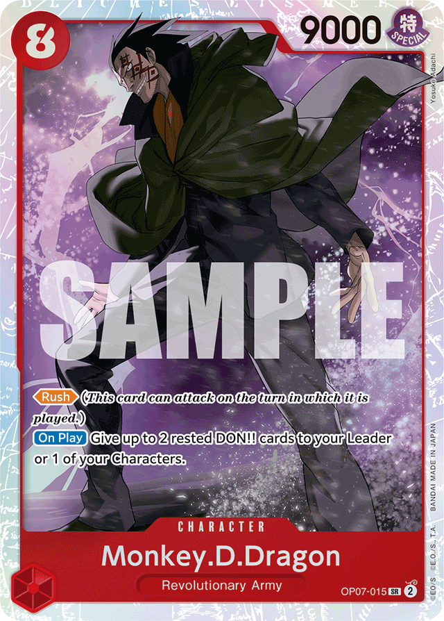Monkey.D.Dragon OP07-015 card, 500 Years In The Future